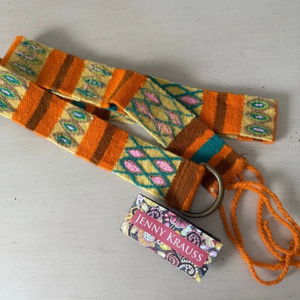 New Jenny Krauss Capetown Handwoven Wool Belt